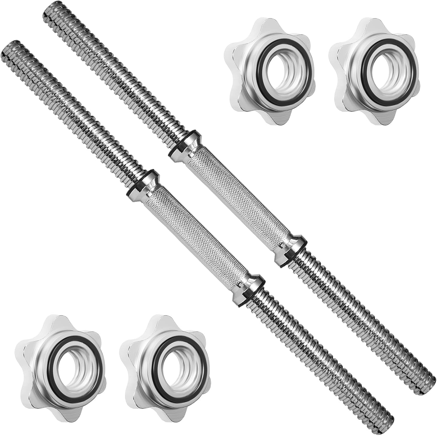 Standard Dumbbell Handles, 1 Inch Dumbbell Handles, Adjustable Dumbbells Handles 1 Inch Pair Fit Weight Plate 1 Inch - Multiple Options 14 to 24 Inch