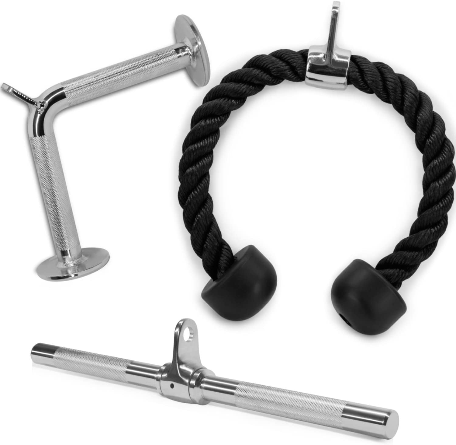 Cable Machine Attachment, Double D Hanlde & Tricep Rope Cable Attachment, Weight Machine Accessories Load 880 LB for Home Gym