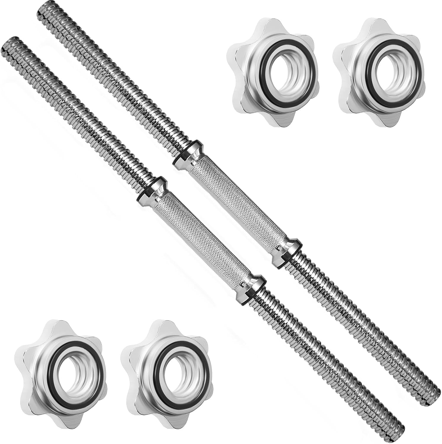 Standard Dumbbell Handles, 1 Inch Dumbbell Handles, Adjustable Dumbbells Handles 1 Inch Pair Fit Weight Plate 1 Inch - Multiple Options 14 to 24 Inch