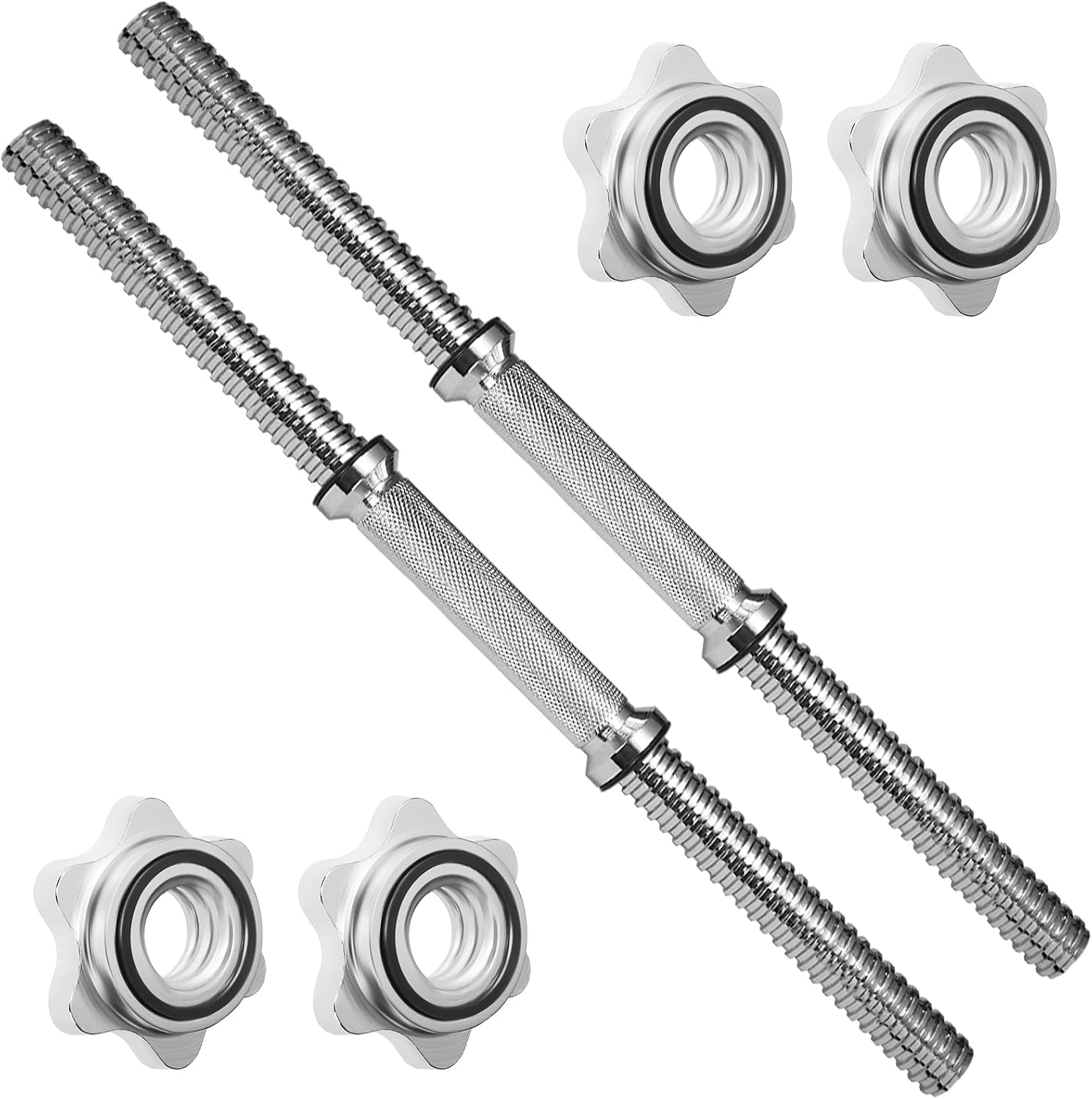 Standard Dumbbell Handles, 1 Inch Dumbbell Handles, Adjustable Dumbbells Handles 1 Inch Pair Fit Weight Plate 1 Inch - Multiple Options 14 to 24 Inch