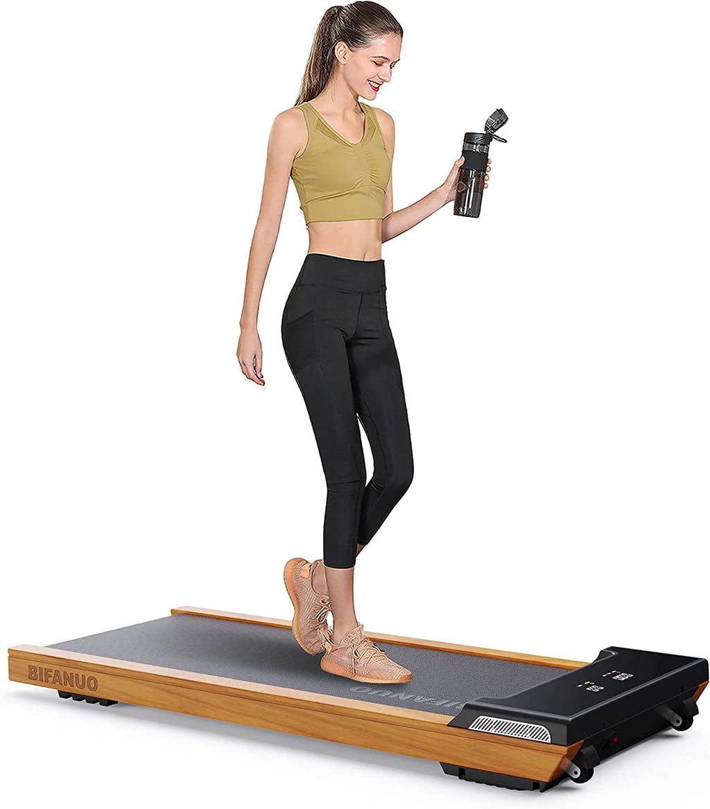 Walking Pad - under Desk Treadmill, Treadmill for Indoor/Outdoor, Quiet and Stable Pad with Remote Control LED Display- Ideal for Fitness Enthusiasts,Pitch Black