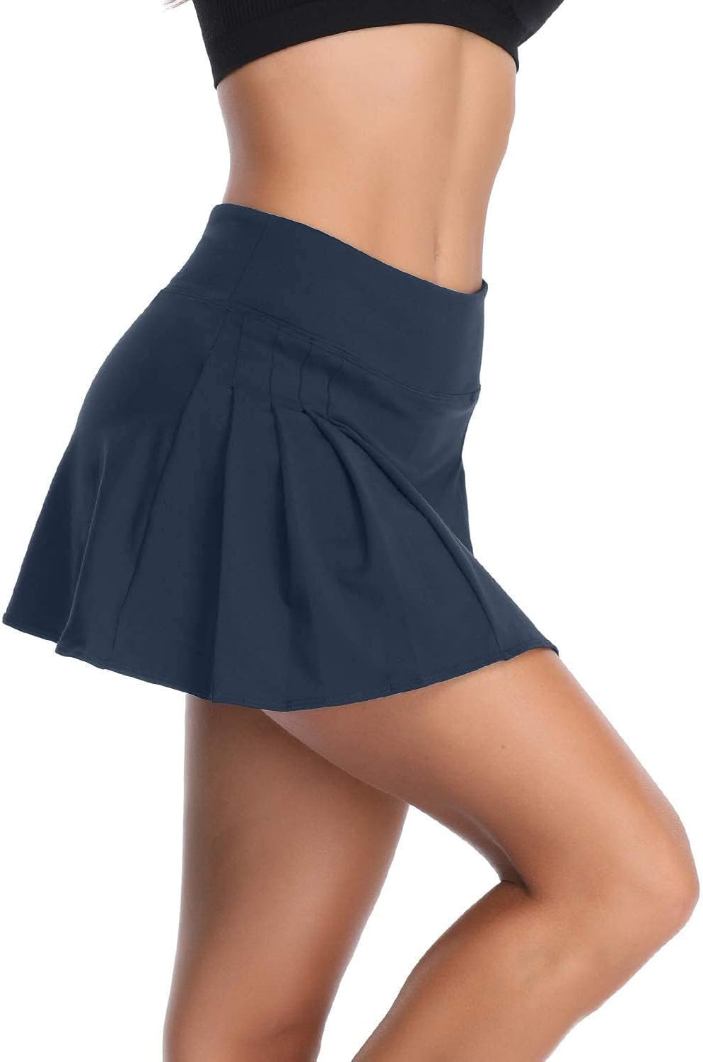 Womens Tennis Skirt Pleated Workout Golf Skirts with Pockets Lightweight Skorts for Tennis Golf Running Yoga