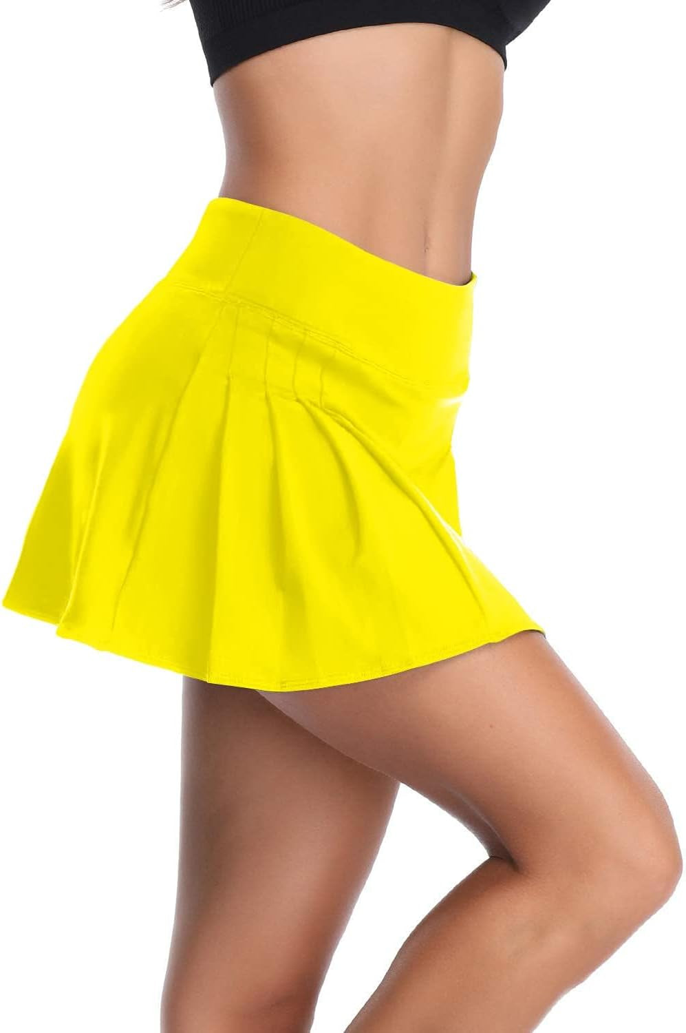 Womens Tennis Skirt Pleated Workout Golf Skirts with Pockets Lightweight Skorts for Tennis Golf Running Yoga