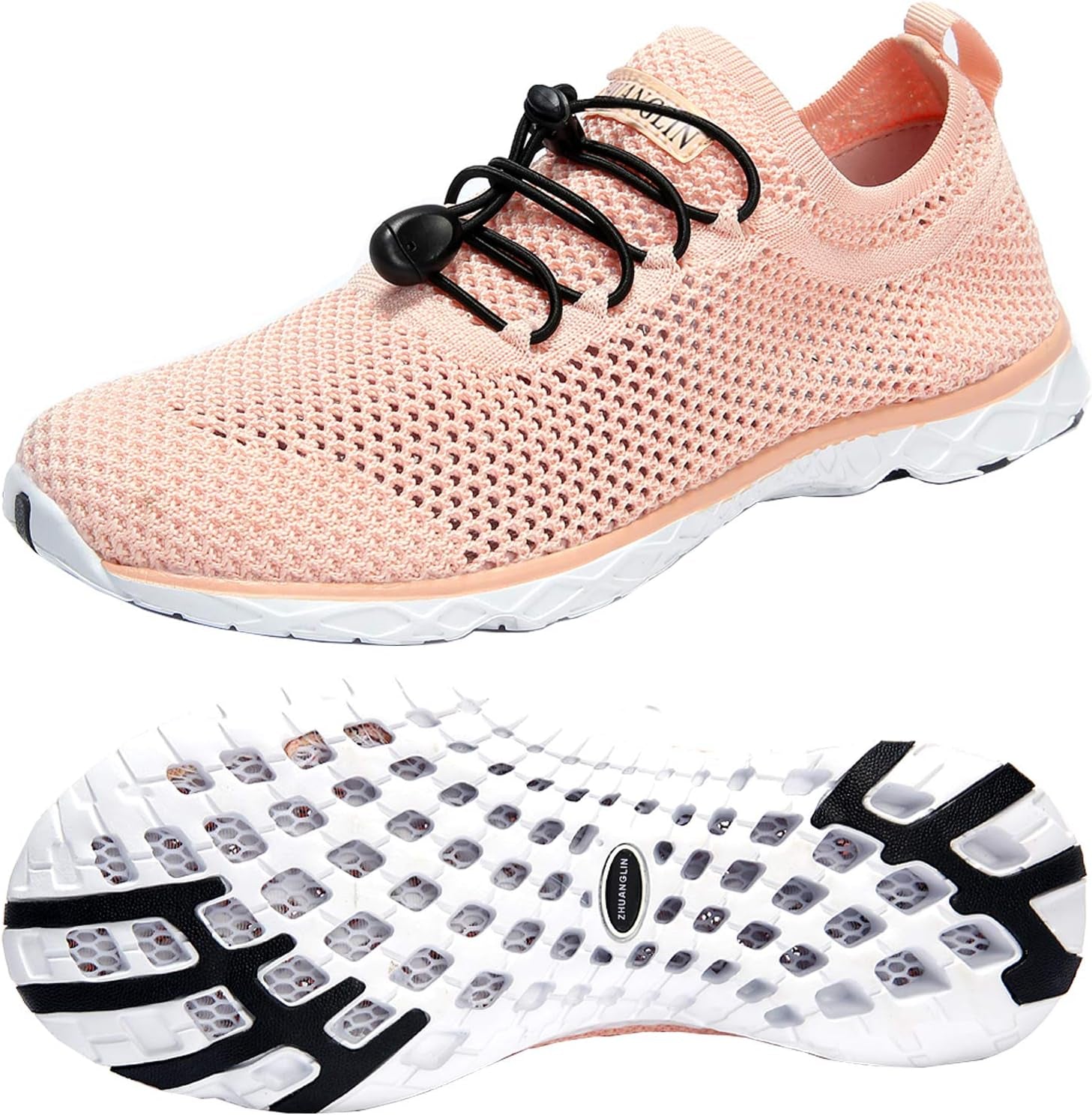 Women'S Quick Drying Aqua Water Shoes,3-Second Drainage & All-Terrain for Swimming,Hiking,Yoga