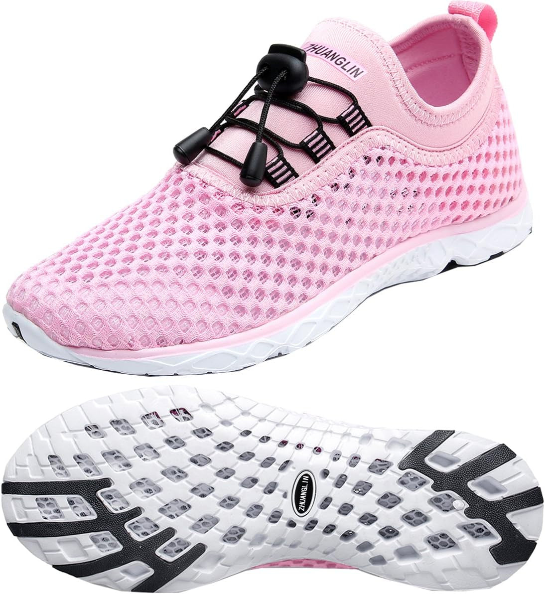 Women'S Quick Drying Aqua Water Shoes,3-Second Drainage & All-Terrain for Swimming,Hiking,Yoga