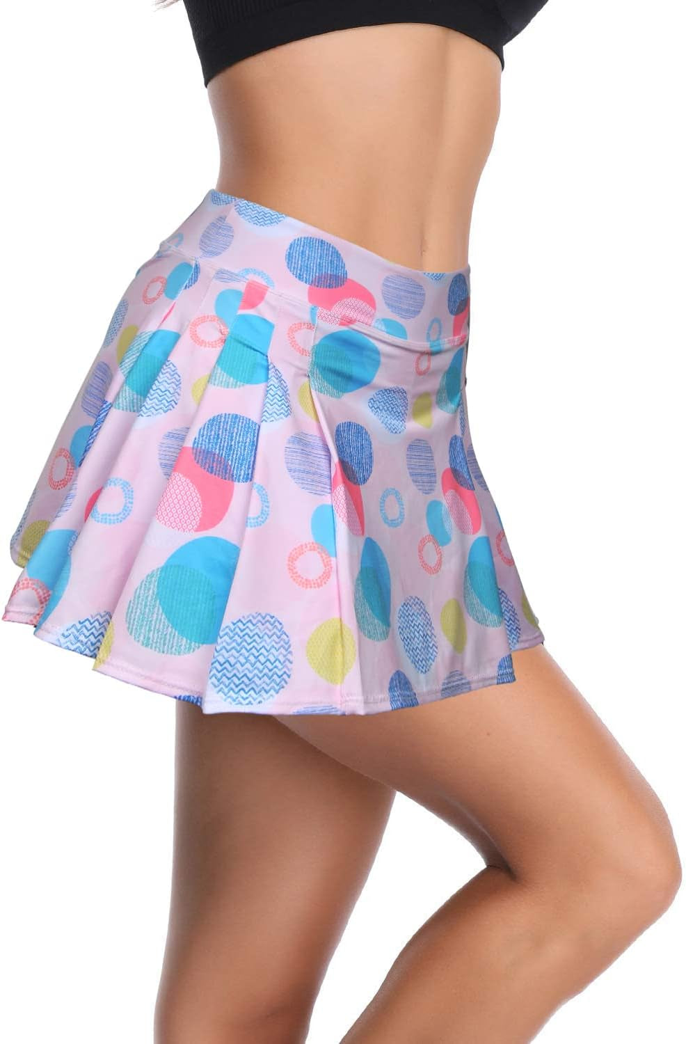 Womens Tennis Skirt Pleated Workout Golf Skirts with Pockets Lightweight Skorts for Tennis Golf Running Yoga